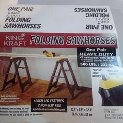 Pair Of Folding Sawhorses NEW