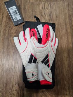 Adidas Youth GK Copa Pro Gloves White Red Football Goalkeeper Size 4 KA7813