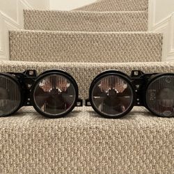 BMW E30 HELLA SMOKED  EURO SMILEY HEADLIGHTS