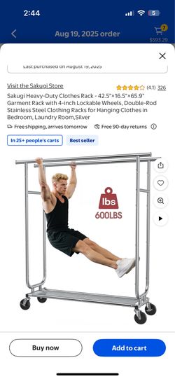 Heavy duty clothing rack