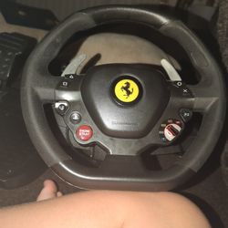 Playstation PC Nintendo Xbox Steering Wheel And Pedals For Simulator Driving