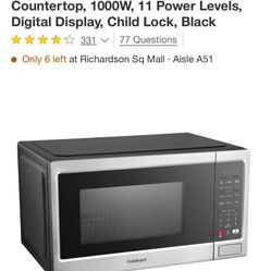 Cuisineart 1.1 Cu Ft Microwave