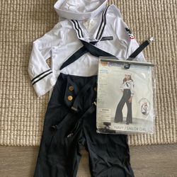 Navy Sailor Girl Costume Youth Large