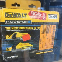 DEWALTPowerstack 20-Volt Lithium-Ion 5.0 Ah and 1.7 Ah Batteries and Charger