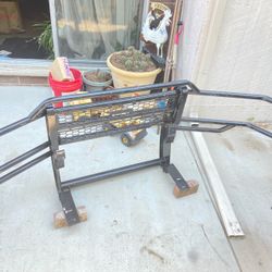 Black Steel grill guard ranch hand with hardware