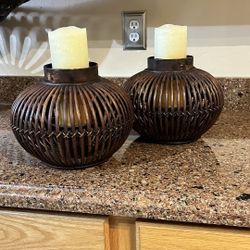 Bamboo Candle Holders  8”x10”