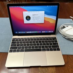2015 Apple MacBook 12" Intel m 1.1GHz 8GB RAM 256GB SSD Gold A1534