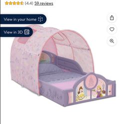 Disney Princess Plastic Toddler Bed Frame/ Toddler/ Kids/ Toys/ Bedroom/ Sleep/ Bed/ New