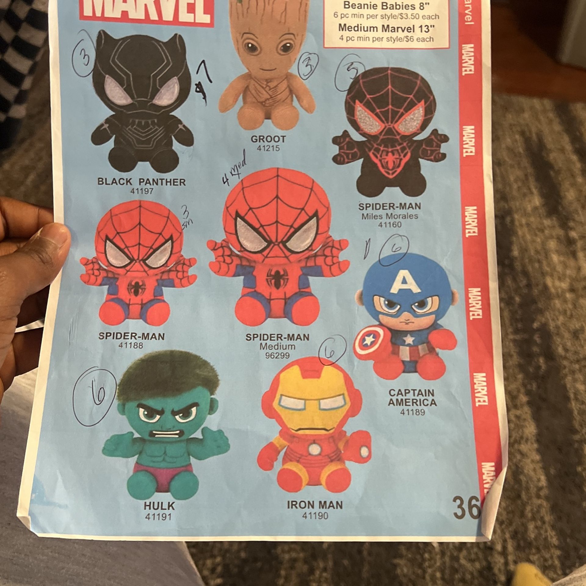 Ty Marvel Beanie Babies