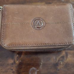 Brown Valentino Zip-Around Wallet