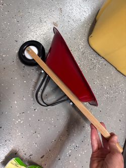 Decorative wheelbarrow. Mini wheelbarrow.