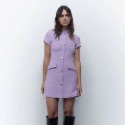 Zara Lilac Mini Dress Structure 