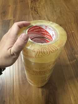 Heavy Duty Clear Packaging Tape for Shipping 6 Big Roll 200 Yard Per Roll Total 1200 Yard New condition 