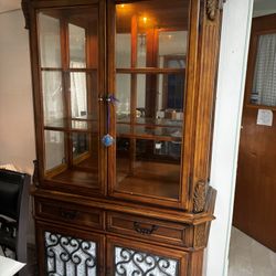 China Hutch With Glass Shelving