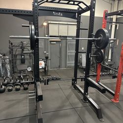 Vesta Fitness Half Rack 1000 | Adjustable Bench | 260lb Bumpers Weights | 7ft Olympic Bar | Fitness | Gym Equipment | FREE DELIVERY 🚚