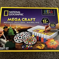 Mega Craft Kit. Mosaics. Pottery. Marbling. 