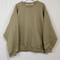 Jerzees Unisex Crewneck Long Sleeve Pullover Sweatshirt Tan Size 3X NWOT