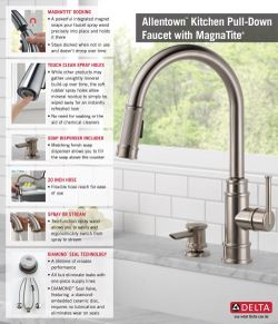 BRAND NEW DELTA ALLENTOWN PULL DOWN KITCHEN SINK FAUCET