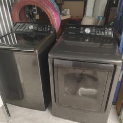 Samsung New Set Washer And Dryer Matte Black
