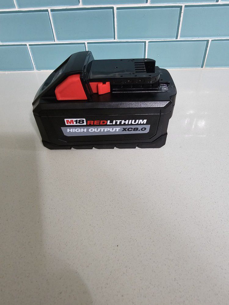 Milwaukee M18 battery 8.0 brand new never used if the item is still up it is available