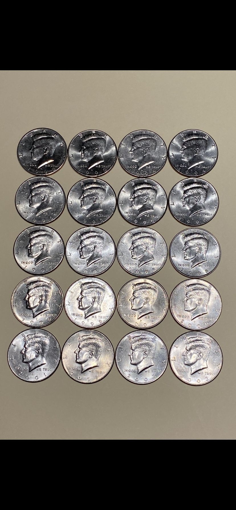 20 Piece JFK Half Dollar Coin Lot