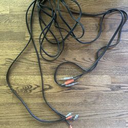 Hosa 12' Dual RCA-Dual 1/4" Audio Cable x 2