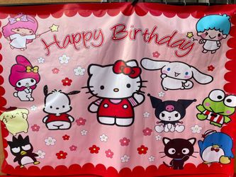 Hello Kitty Happy Birthday Banner