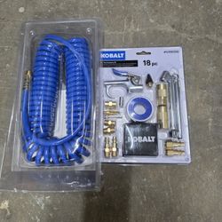 Air Compressor Hose + Kobalt Accessory Kit – New