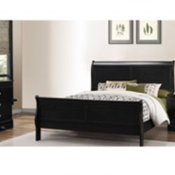 Modern Queen Size Black Complete Bedroom Set