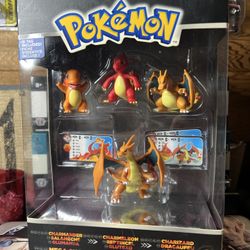 Set figuras Charmander, Charmeleon, Charizard Pokémon Evolution