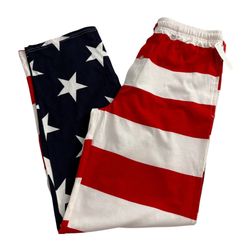 Bioworld American Flag Print Patriotic Sleep Pajama Pants Men’s Small NWT