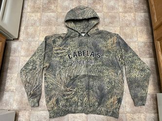 Men’s Heavyweight Cabelas Bush Camo Hoodie-2X 