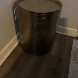 Metal Drum Side Table