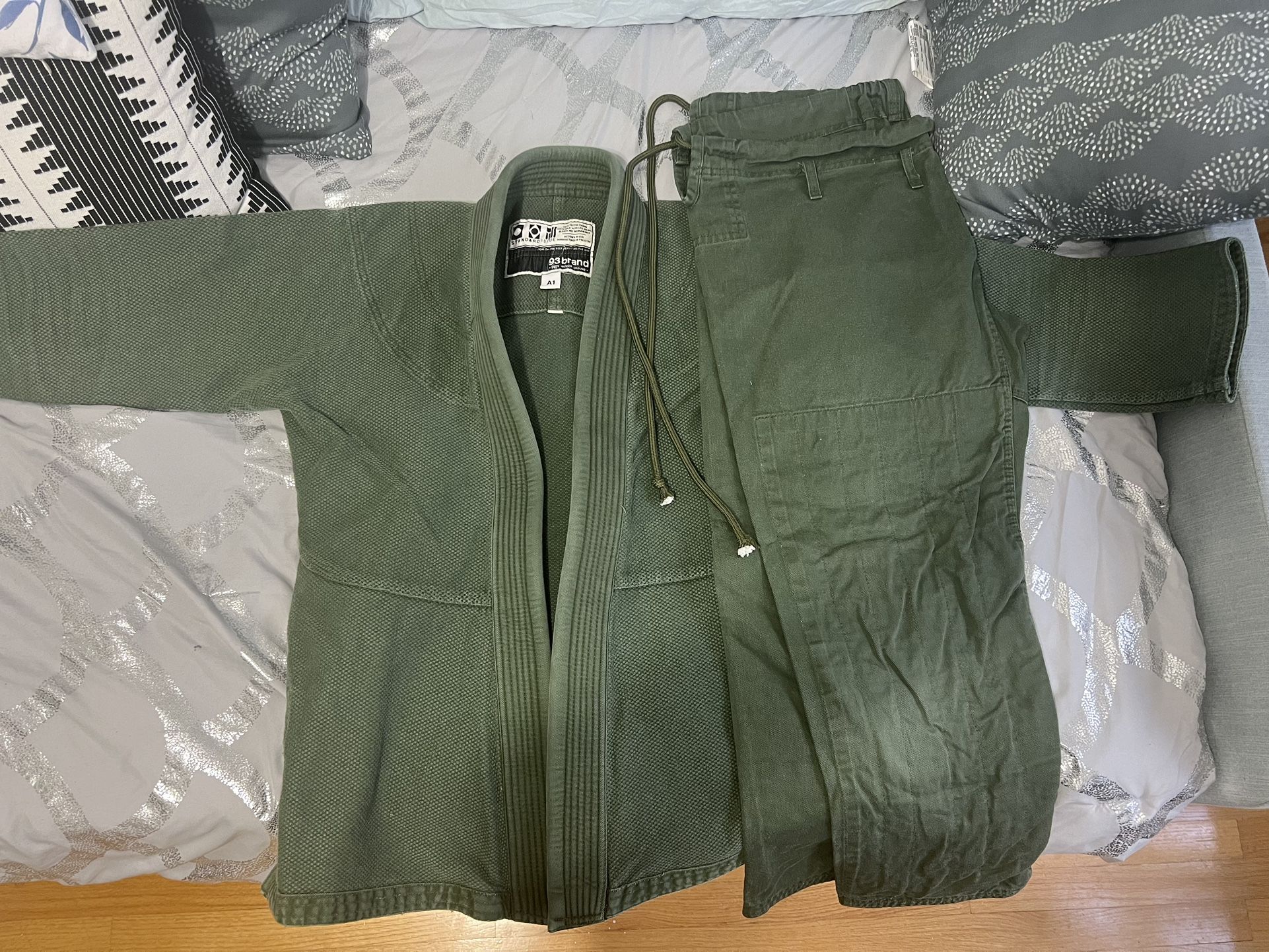 93 Brand Olive Green BJJ Gi - A1