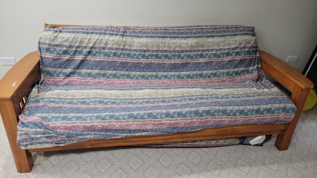 Solid Wood Futon For $75