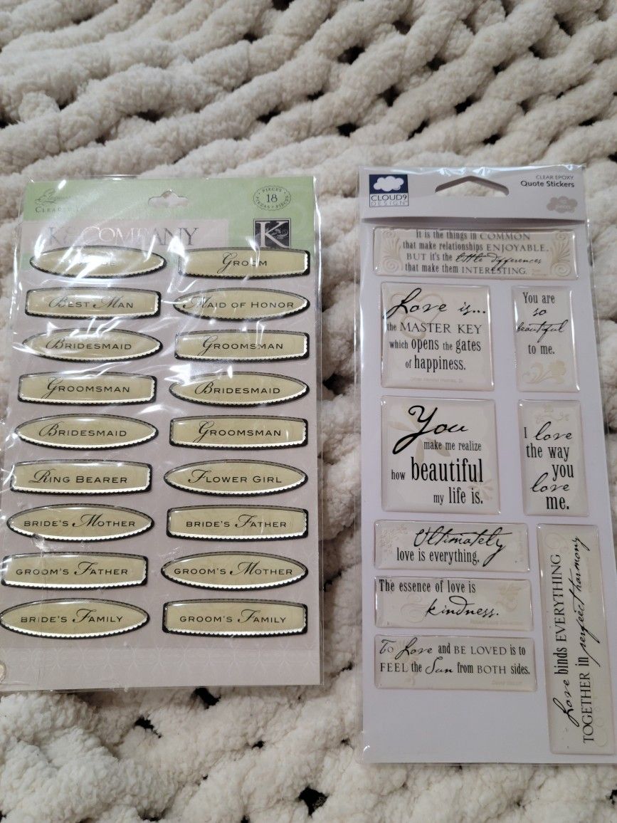 Wedding Scrapbook Stickers