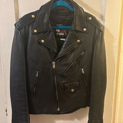 Park V leather jacket size 42
