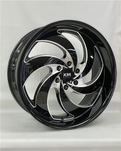 22x9.5 5x139.7 XM-626 Wheels – Bold Black Truck Style