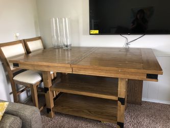 Rustic dining table and 6 chairs