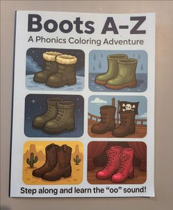 📚👢 NEW! Boots A–Z: A Phonics Coloring Adventure – Written by a Local Author!