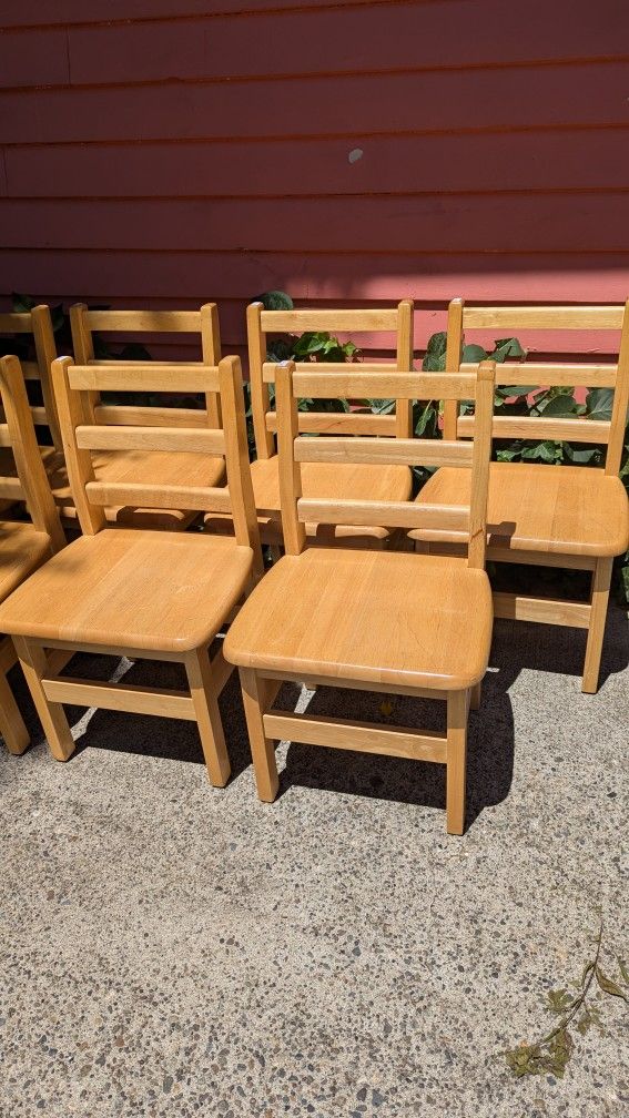 JontiCraft Preschool Solid Wood Wooden Chairs