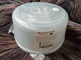Large Microwave Food Cover 10.5" x 4.7" Brand New. 2 Available.