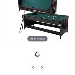 Fat Cat Original Pockey 2-In-1 Game Table - Billiards and Air Hockey