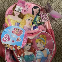 Disney Backpack With Water bottle And  Ice Pack 