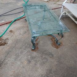 Metal and Glass coffee table