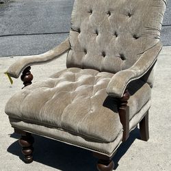 Upholstered Accent Chair - Side Chair  - Rustic Taupe 