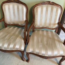 2 Wood Armed Chairs 
