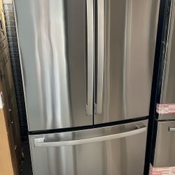 NEW OPEN BOX GE COUNTER DEPTH FRENCH STYLE REFRIGERATOR 