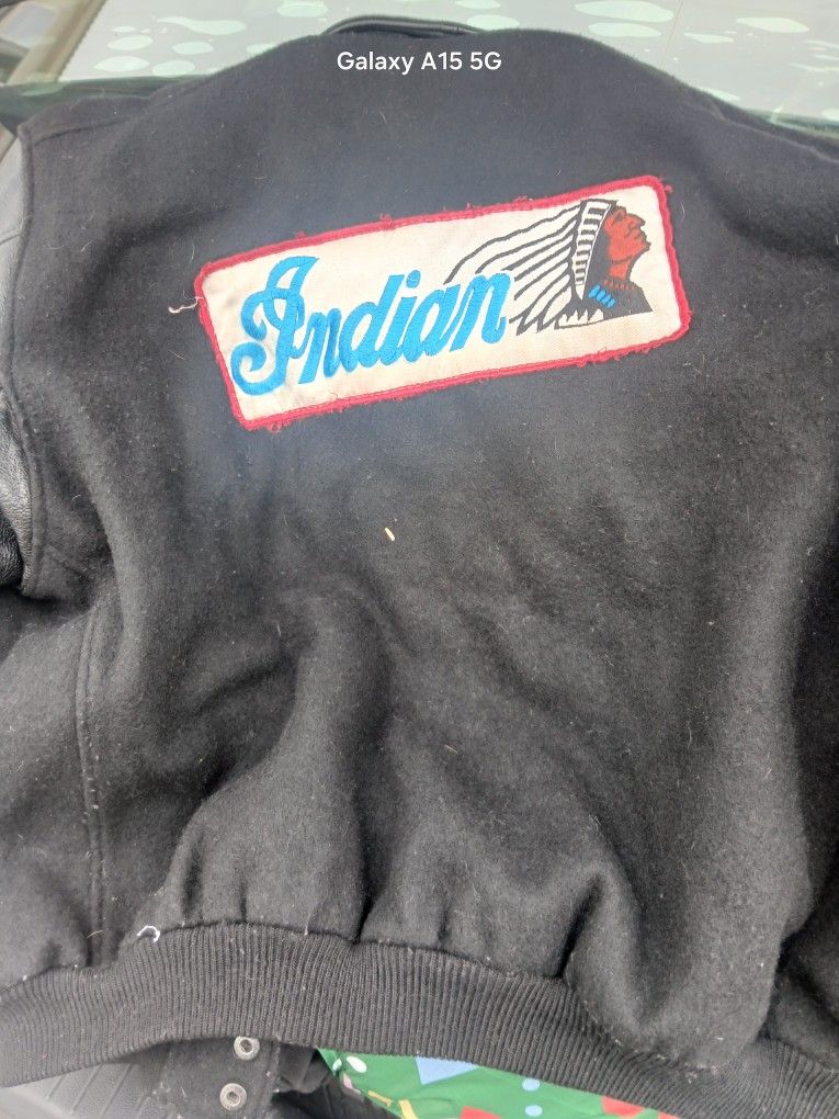 Collectable Rare Indian Motorcycle Throwback Jacket 60$$$$ Its A Large NO The Indian Motorcycle Should App