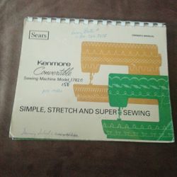 Kenmore Sewing Machine Manual Model 17820 Or 158-17820